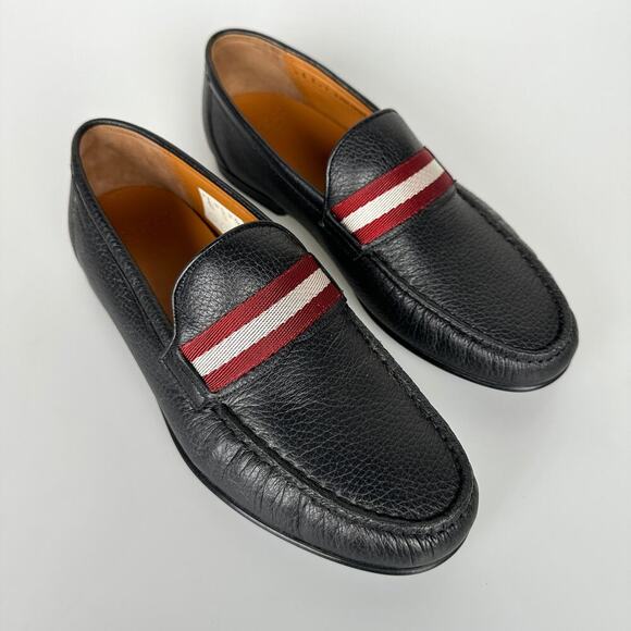 NIB Bally Crokett Men's Black Leather Loafers Size 7 - Picture 11 of 15